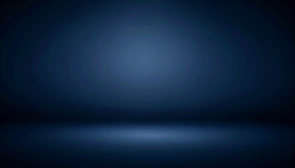 Fototapeta premium Dark empty studio background with subtle spotlight and smooth gradient lighting.