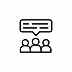 team discussion chat icon sign vector