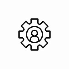 user settings gear icon sign vector