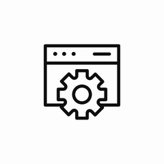 website settings gear icon sign vector