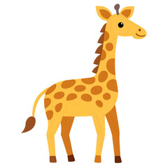 Naklejka premium giraffe vector illustration white background