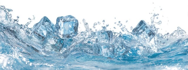 Ice cubes splashing in water (3)