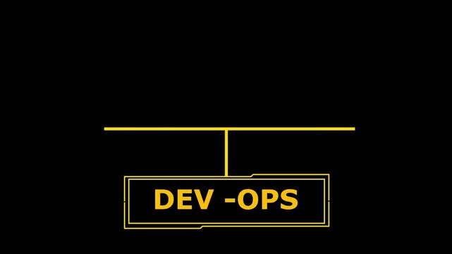 Dev-Ops Methodology Development Operations agile programming technology concept transparent background 4K VIDEO information, insight marketing network service smart solution 4k