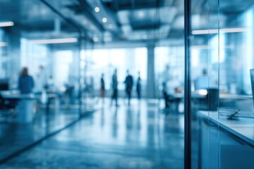 Blurred view of modern office interior (2)