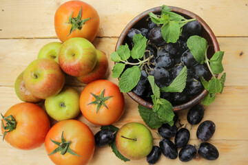 fresh fruits and vegetables