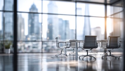 Modern conference room with city view (2)