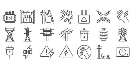Electric Substation Icon | Power Distribution Vector EPS