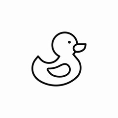 rubber duck toy icon sign vector