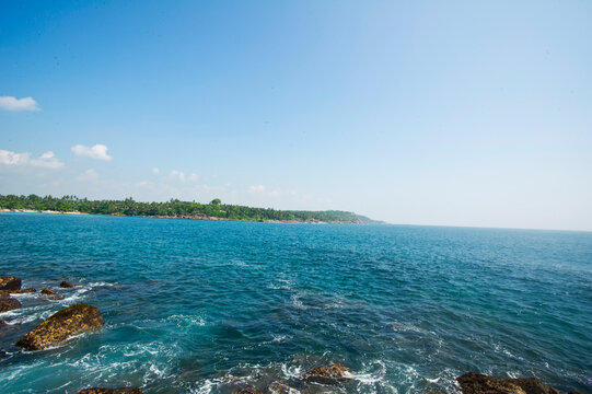 beautiful beach landscape in Sri Lanka