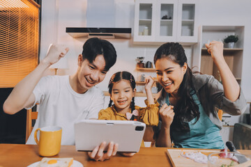Family spends their free time together