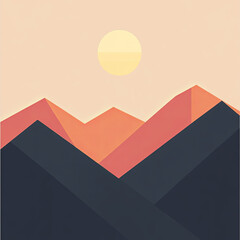 sunset over mountains