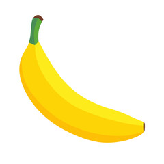 Minimal Colorful Banana Vector on Transparent Background