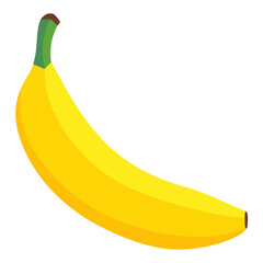 Minimal Colorful Banana Vector on Transparent Background