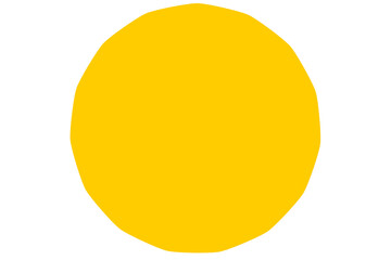 Abstract yellow polygon shape icon for badges, symbols, and creative decorative designs