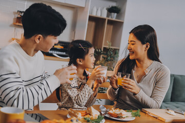 Family spends their free time together