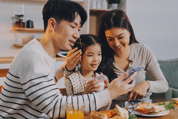 Family spends their free time together