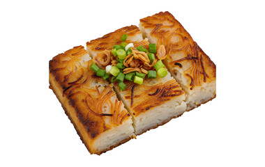 Fried flour vermicelli steamed cake, also known as Fried Mee Sua Kueh
