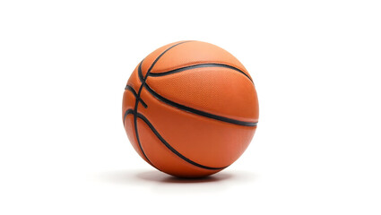 Sport Equipment A standard basketball isolated on white background full grain texture and rubber seams clearly visible perfect for sports gear catalog (6)
