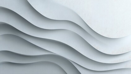 Obraz premium Light gray, layered, wavy planes