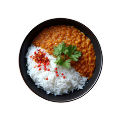 Red Lentil Curry with Rice - Delicious and Healthy Indian Dish