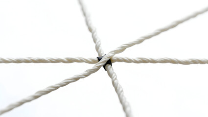 Sport Equipment Isolated close-up of tennis racket frame and string intersectio white background macro detail reveals tension and material pattern (3)