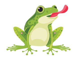 Funny Frog Sticking Its Tongue Out