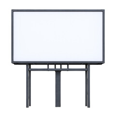 Obraz premium Blank Outdoor Advertising Billboard Structure with White Display Area Ready for Custom Content and Messaging