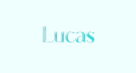 lucas name. Golden boys Name illustration. Colorful gradient graphic vector typography with removable background. 3D Separate european french name.