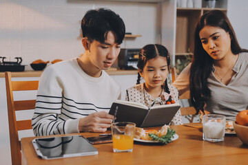 Family spends their free time together