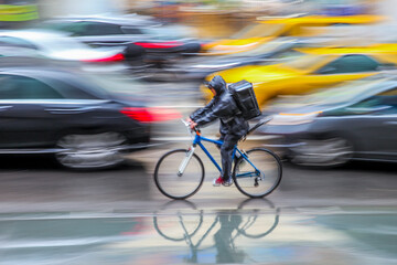 food delivery by alternative ecological clean transport