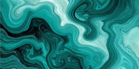 Luxury marble swirl design with emerald green and fluid ink textures.