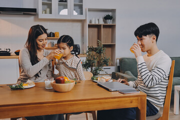 Family spends their free time together