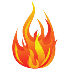 Fire icon collection Fire flame symbol. Bonfire silhouette logotype Flames symbols set flat style stock vector