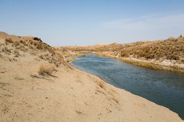 View of the desert in Karakalpakstan