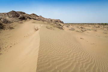 View of the desert in Karakalpakstan