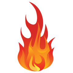 Fire icon collection Fire flame symbol. Bonfire silhouette logotype Flames symbols set flat style stock vector