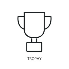 Trophy thin line vector icons.