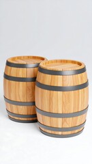 Two wooden barrels (3)