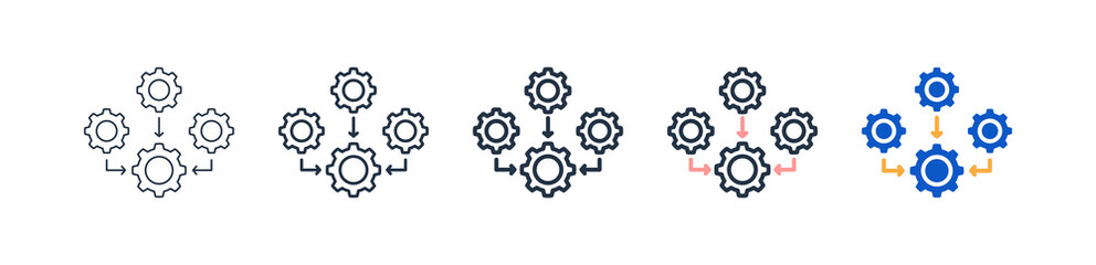 Integration different style icons set vector illustration. 