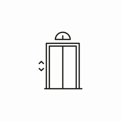 elevator with arrows icon sign vector