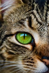 Close-Up of Cat&rsquo;s Eyes