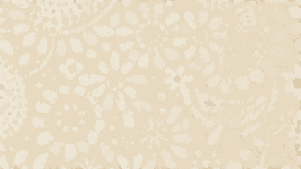 Subtle floral pattern in a light beige tone creating a soft and delicate vintage background effect