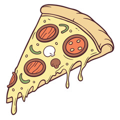 vector illustration of pizza