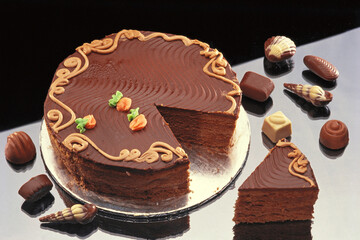 indian chocolate cake slice india 