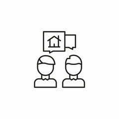 two people talking icon sign vector