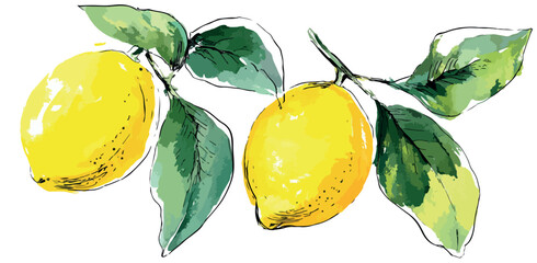 Watercolor Lemon & Lime Sketches