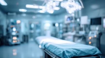 Blurred surgical operating room