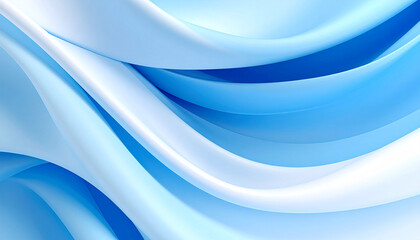 Obraz premium Minimal abstract background with soft gradient from light blue to white, smooth wave texture