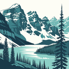 winter mountain landscape