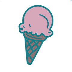 ice cream on a white background